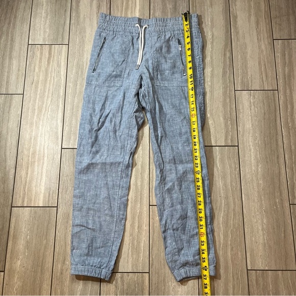 Athleta Cabo Womens Light Weight Linen Jogger Pants in Chambray Blue, Size 4 - Picture 4 of 8